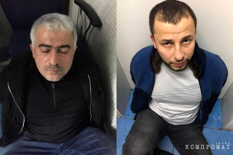 Намик Джаниев и Хаджи Бейлаганский во время задержания в Турции